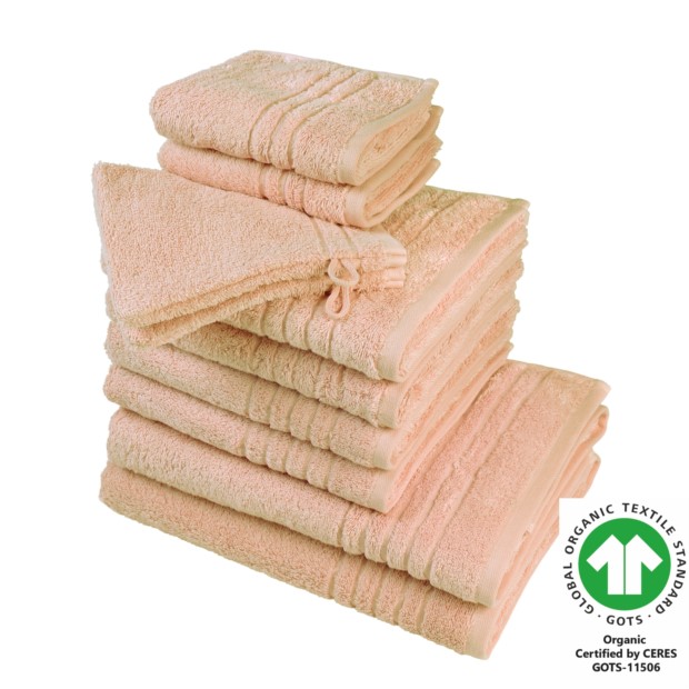 Organic feeling Badfrottier lachsrosa 748