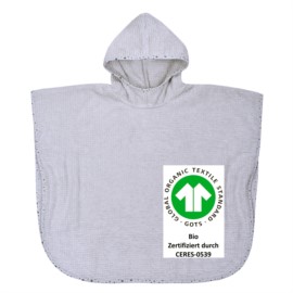 At home hellgrau Bade-Poncho 60x75 cm