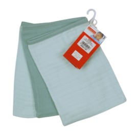 Musselin Uni mint-eisblau Waschhandsch. 3er Set 15
