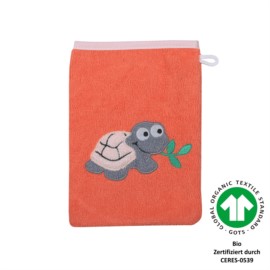 Schildkrte lachs Waschhandschuh Gre 15x21 cm