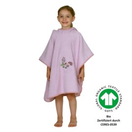 Igel Schnecke rosa Bade-Poncho Gre 60x75 cm