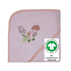 Igel Schnecke rosa Kapuzen-Bt. Gre 80x80 cm