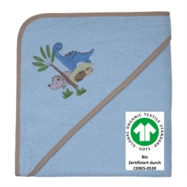 Dinos bleu Kapuzen-Bt. Gre 100x100 cm