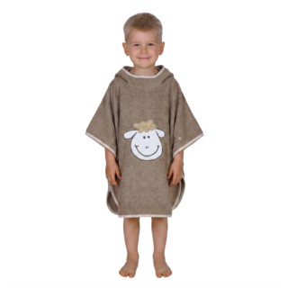 Schaf hellbraun Bade-Poncho 