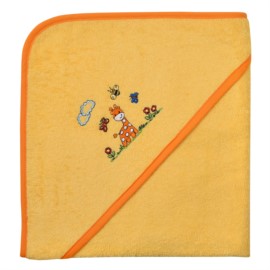 Giraffe gelb Kapuzen-Bt. Gre 100x100 cm