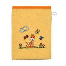 Giraffe gelb Waschhandschuh Gre 15x21 cm