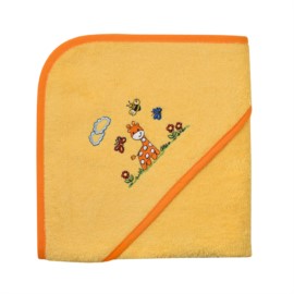 Giraffe gelb Kapuzen-Bt. Gre 80x80 cm