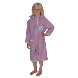 Maulwurf dunkelflieder Kinder-Bademantel Gr. 86/92