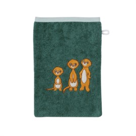 Erdmnnchen pinie Waschhandschuh Gre 15x21 cm