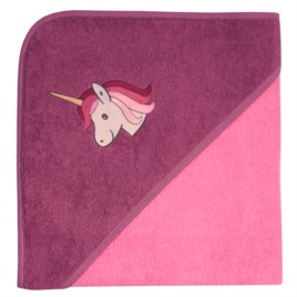 Einhorn pink/light mauve Kapuzen-Bt. Gre 100x100
