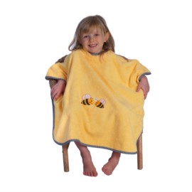 Bienen gelb Bade-Poncho Gre 60x75 cm