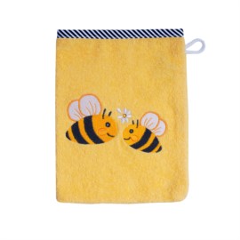 Bienen gelb Waschhandschuh Gre 15x21 cm