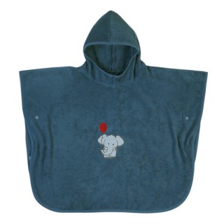Elefant dunkelblau Bade-Poncho 