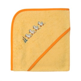 Entchen gelb Kapuzen-Bt. Gre 100x100 cm