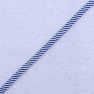 uni weiss-Streifen blau