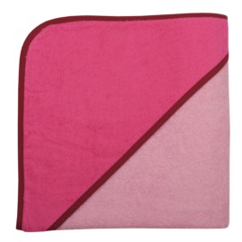 Uni rosa/pink Kapuzen-Badetuch 140 x 140 cm