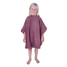 Uni mauve Bade-Poncho Gre 60x75 cm