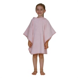 Uni lachsrosa Bade-Poncho Gre 60x75 cm