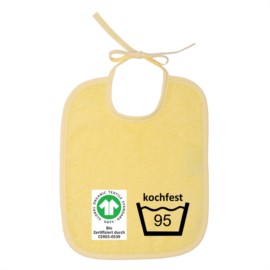 GOTS kochfest gelb Bindelatz Gre 25x30 cm
