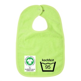 GOTS kochfest grn Riesen-Latz m. Druckknopf 30x45