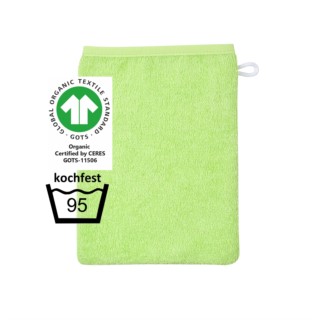 .GOTS kochfest gr�n Waschhandschuh Gr��e 15/21