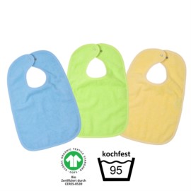 GOTS kochfest blau Druckknopflatz 3er Pack 30x45 c