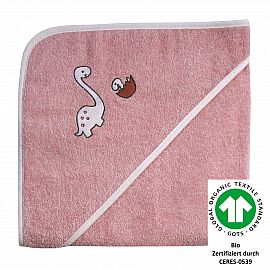Dinofamilie rosa Kapuzen-Bt. Gr��e 100x100 cm