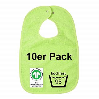 .GOTS kochfest gr�n 10er-Pack Riesen-Latz m. Druck