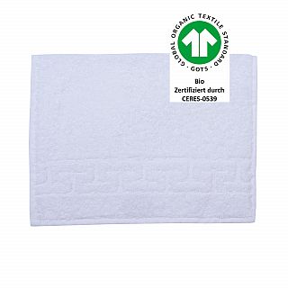 Jacquard M GOTS weiss G�stetuch 30x50 cm