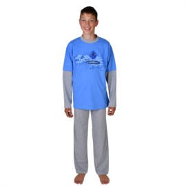 Kn. Single Schlafanzug Water front Gre 116-152