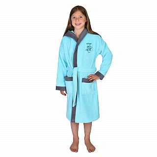 M�dchen-Bademantel Stop the clock mint Gr.128-140