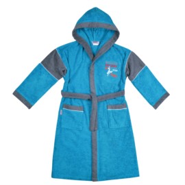 Kn. Bademantel Avenue petrol Gre 128-176