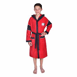 Kn. Bademantel Headphones rot Gr��e 128-176