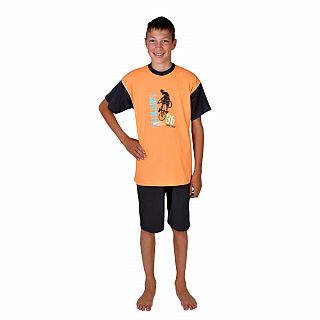 Kn. Shorty 2-tlg. Biker orange Gr��e 116-140