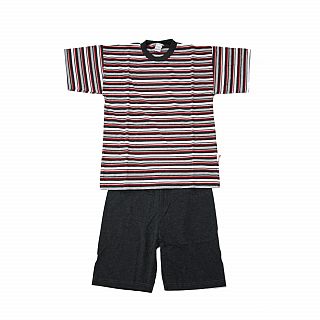 Kn. Shorty 2-tlg. Ringel anthrazit Gr��e 140