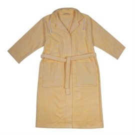 Damen Bademantel Stehkragen vanille Gre S-L
