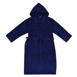 Da/He. Bademantel Kapuze marine Gre XS-XL