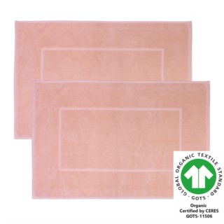 Badteppich M 50x70 cm 2er Pack silver pink 744