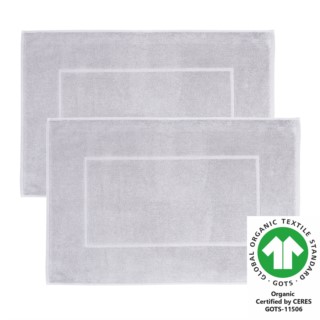 Badteppich M 50x70 cm 2er Pack chrom 803