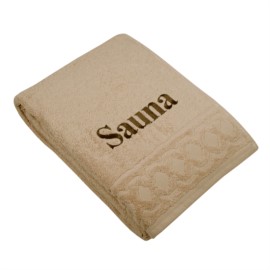 Jacquard R mandel Saunatuch 70/200 cm bestickt