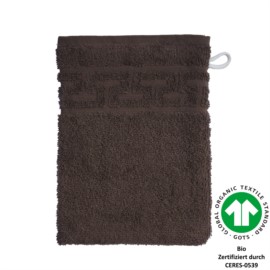 Jacquard M GOTS coffee Waschhandschuh Gre 17/22 