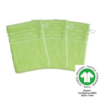 Waschhandschuh 17x22 cm 3er Pack limone