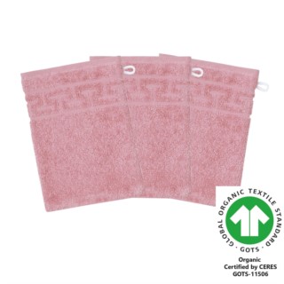 Waschhandschuh 17x22 cm 3er Pack malve