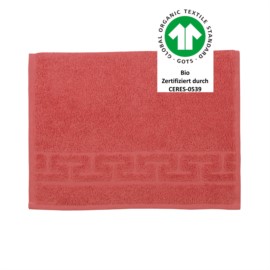 Jacquard M GOTS blutorange G�stetuch 30x50 cm