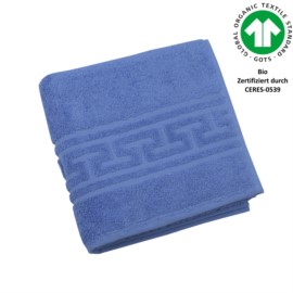 Jacquard M GOTS ciel Handtuch 50x100 cm
