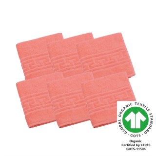 Handtuch 50x100 cm 6er Pack peach pink