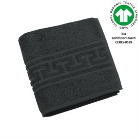 Jacquard M GOTS graphit Handtuch 50x100 cm