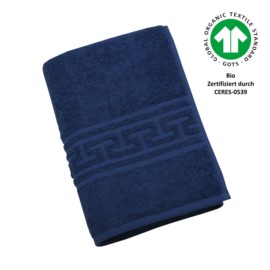 Jacquard M GOTS nachtblau Duschtuch 70x140 cm