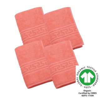 Duschtuch 70x140 cm 4er Pack peach pink