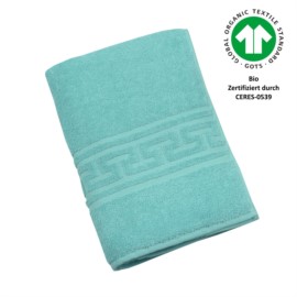 Jacquard M GOTS aqua sky Duschtuch 70x140 cm